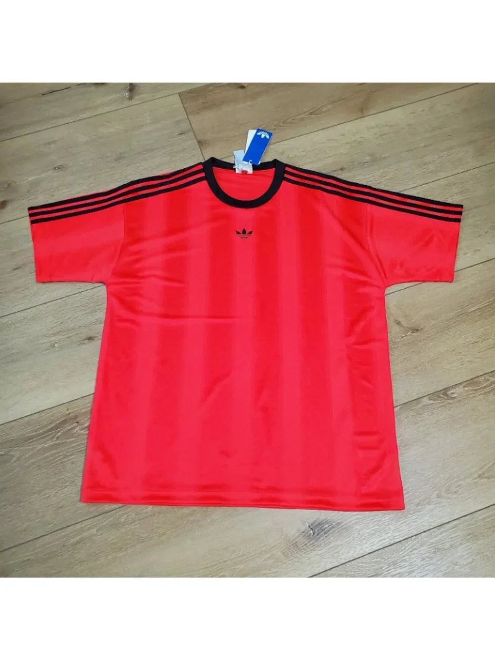Adidas Originals Adicolor Jacquard Jersey Lucid Red Black Mens Size Large JW5881